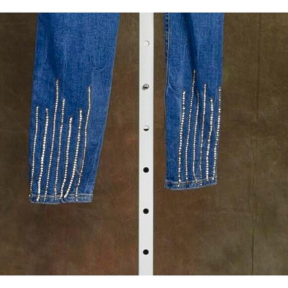 Guess Marilyn Skinny Low Rhinestone Ankle Jeans Denim Size 27 - Picture 4 of 4